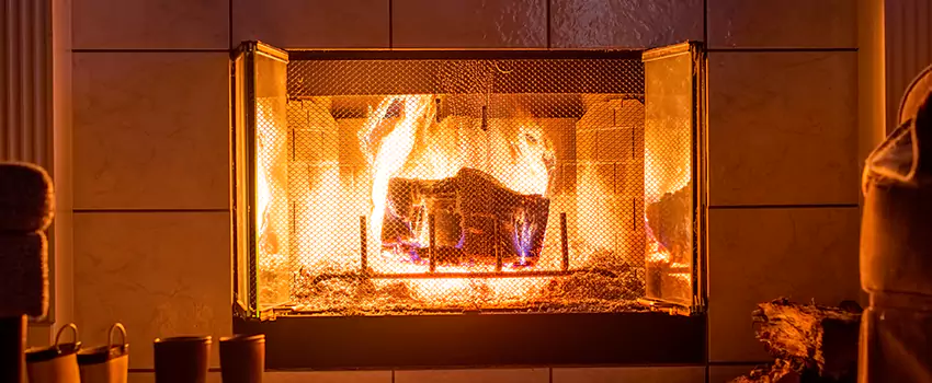 Mendota Hearth Landscape Fireplace Installation in Vienna, Virginia