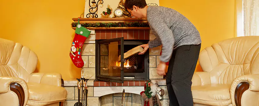 Rusted Metal Fireplace Restoration in Vienna, Virginia
